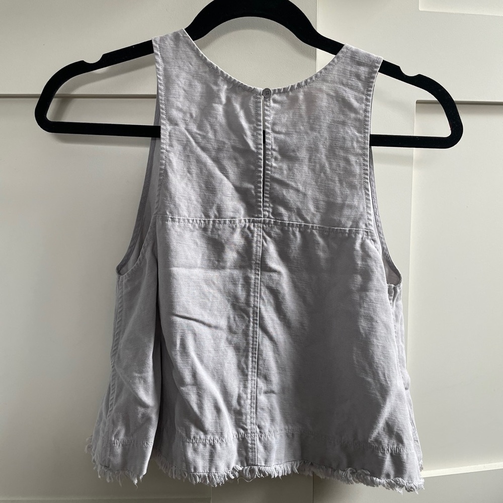 Aritzia Wilfred linen frayed hem sleeveless top - Picture 4 of 6